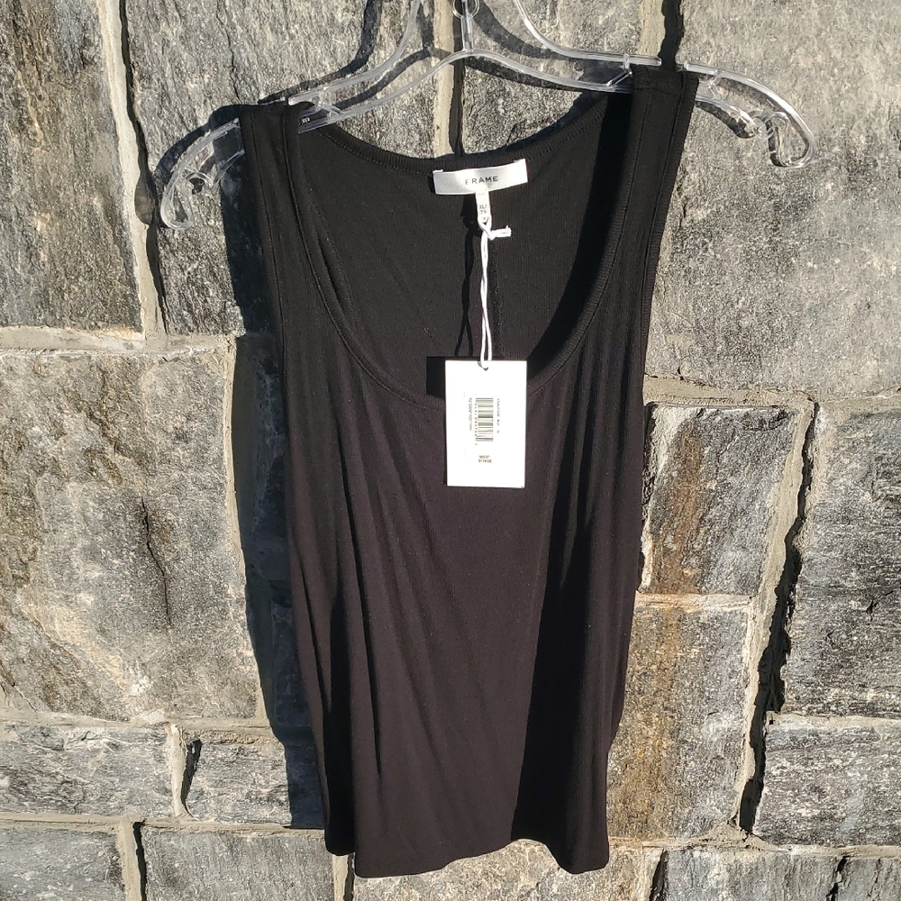 NWT Frame Rib Scoop Neck Tank Top XL